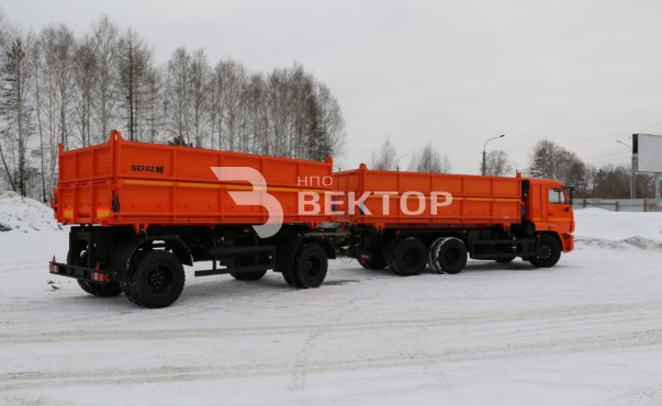 КАМАЗ-45143 с прицепом НЕФАЗ-8560 (зерновоз)